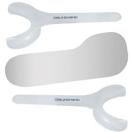 OSUNG Double Sided Photographic Intraoral Mouth Mirror with Retractors,  Occlusal Medium Adult - Osung USA