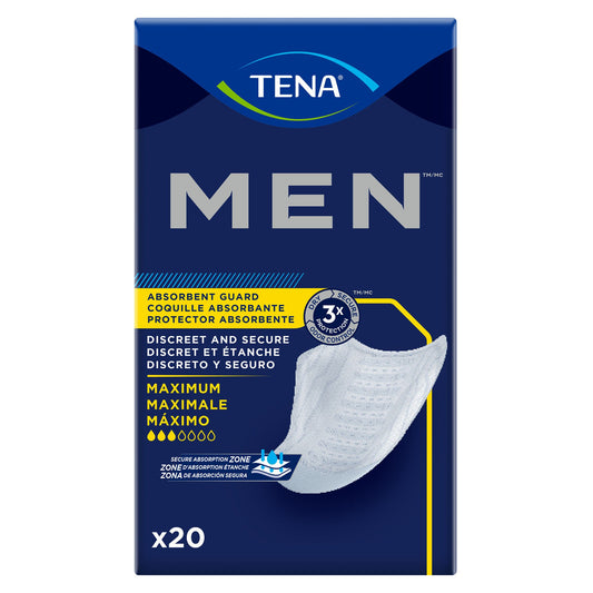 Tena® Men™ Maximum Guards, Bladder Control Pad, 120/Cs