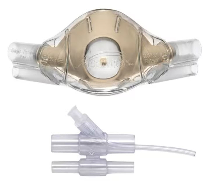 Crosstex Accutron Clearview Nasal Mask And Capnography Bundle Masks Nasal W/Capnographyadptr Lg Adlt Unscnt Gry 12/Pk