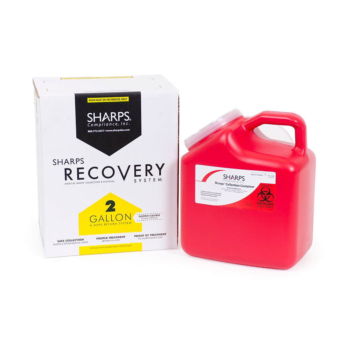 Sharps® Mailback Chemotherapy Container, 2 Gallon, 1/EA