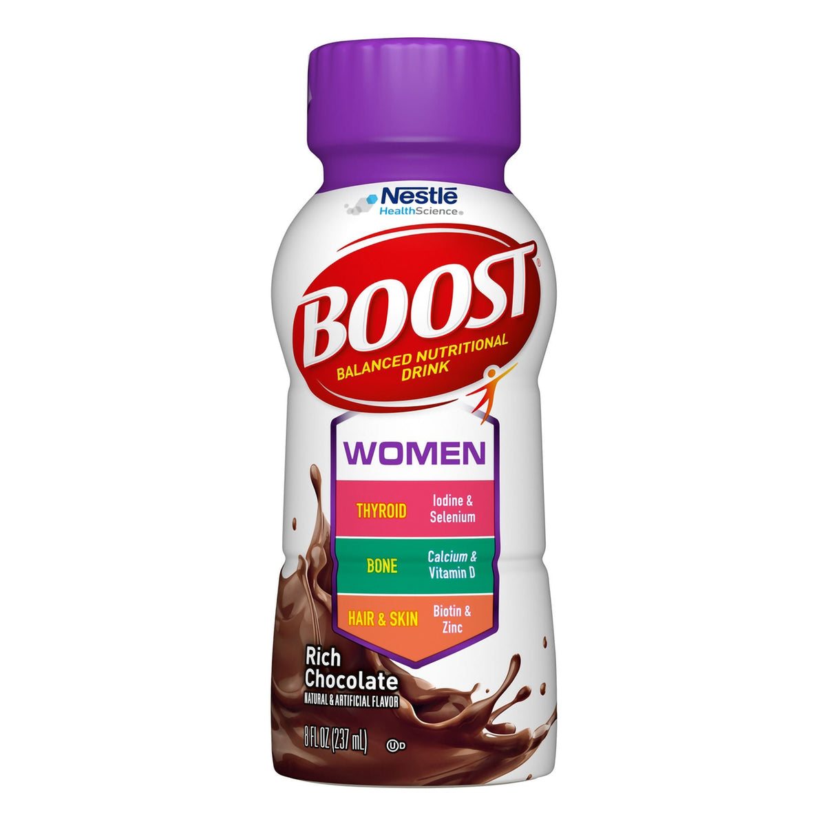 Boost® Women Chocolate Balanced Nutritional Drink, 8-ounce bottle, 24/CS