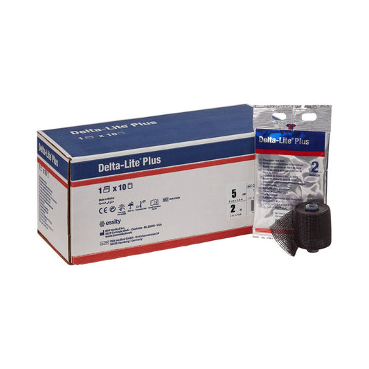 Delta-Lite® Plus Black Cast Tape, 4 Inch X 4 Yard, 10/Bx