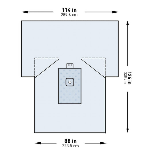 Mckesson Sterile Lower Extremity Drape, 114 X 88 X 126 Inch, 10/Cs
