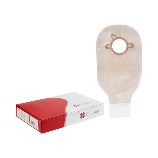 New Image™ 2-Piece Transparent Colostomy Pouch, Pre-cut to Fit 44mm, Green Match, 10/BX