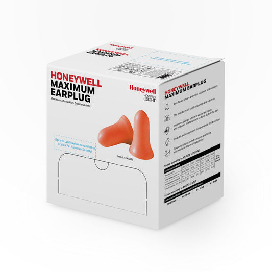 Howard Leight By Honeywell Maximum Disposable Foam Earplugs, 10/Cs