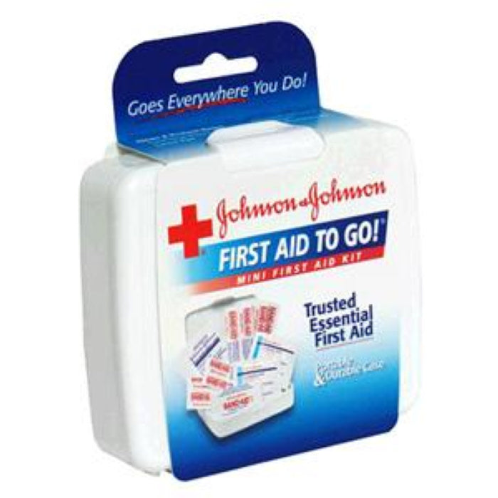 J&J MINI FIRST AID KIT. FIRST AID KIT TO GO, 48/CS (CONTINENTAL US+HI ONLY). FIRST AID KIT MINI CONTAINS10 PRODUCTS 48/CS, CASE - BriteSources