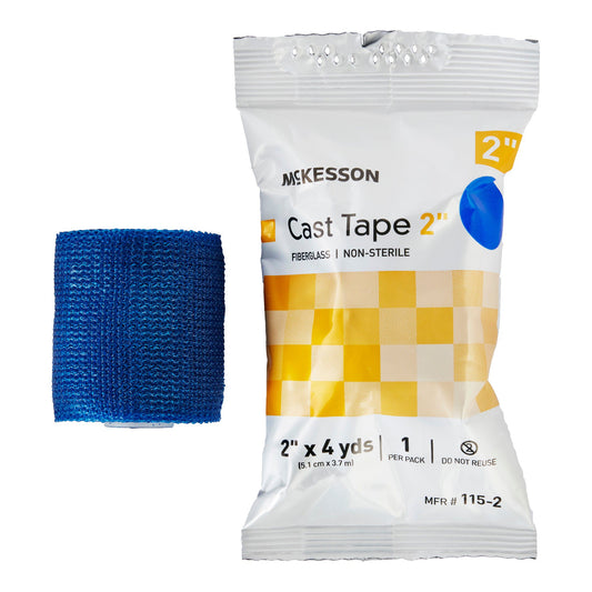 Mckesson Blue Cast Tape, 2 Inch X 4 Yard, 10/Bx