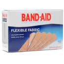 BAND-AID® FLEXIBLE FABRIC TAN ADHESIVE STRIP, 1 X 3 INCH, SOLD AS 100/BOX J 08137004444