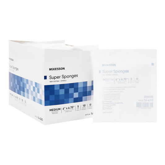 Mckesson Sterile Fluff Dressing, 6 X 6-3/4 Inch, 90/Cs