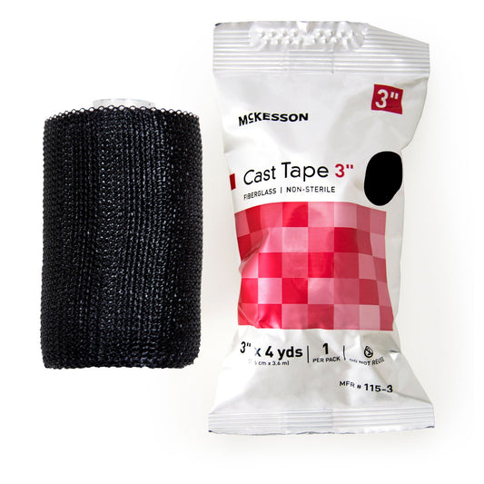 Mckesson Black Cast Tape, 3 Inch X 4 Yard, 10/Bx