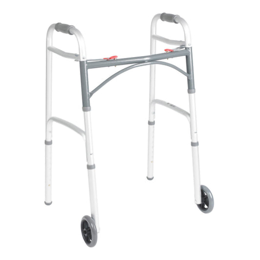 McKesson Junior Aluminum Folding Walker, 25 – 32¼ Inch Height, 1/EA