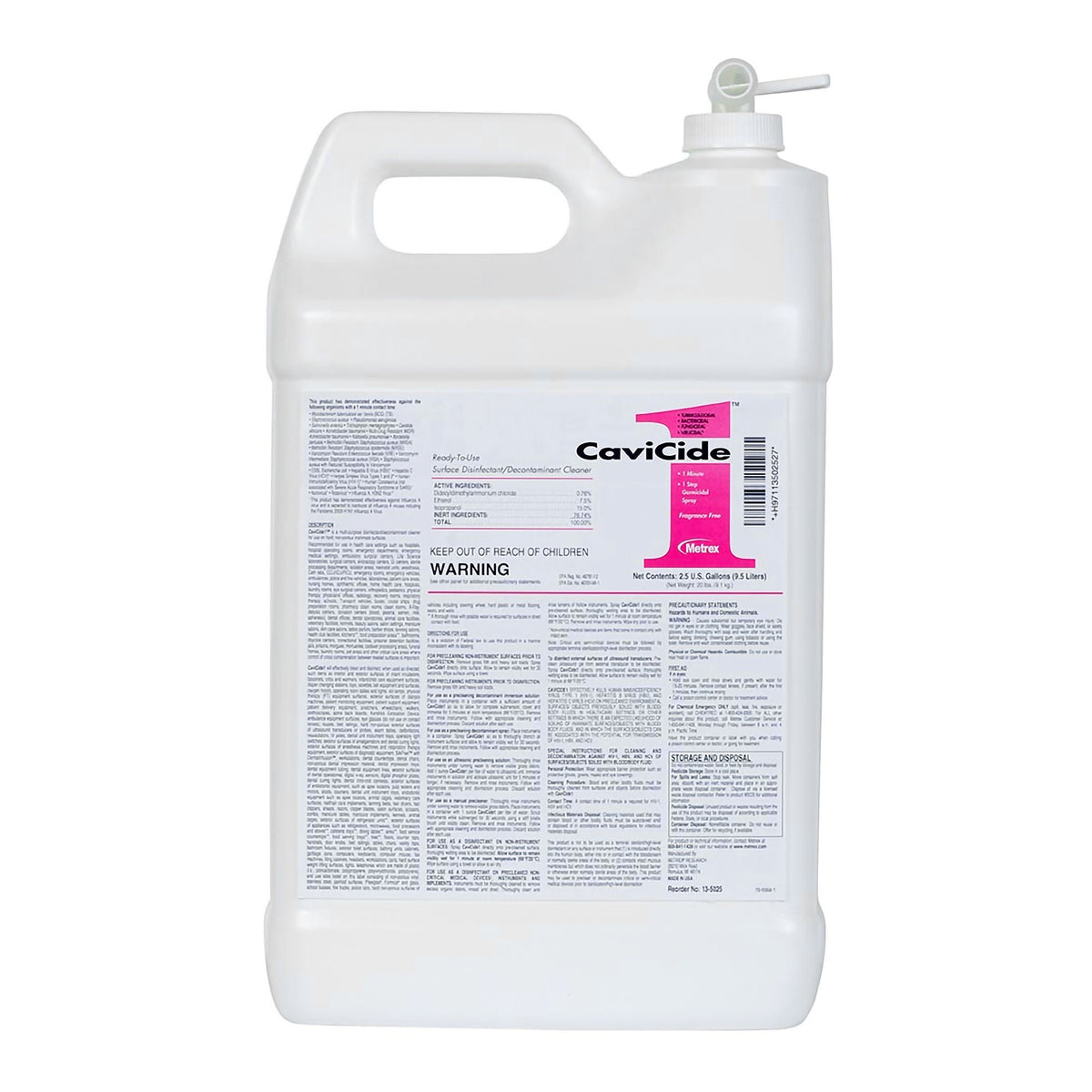 Disinfectant, Clnr Cavicide1 2.5Gl (2/Cs) Metrex, 2/Cs