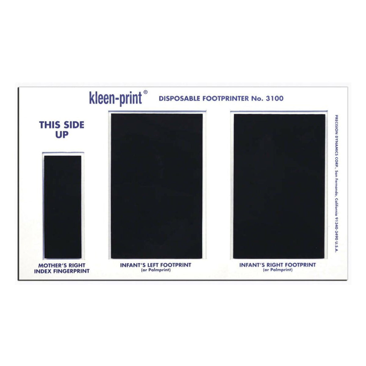 Kleen-Print® Footprinter And Thumb Pad, 25/Bx