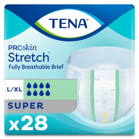 Tena® Proskin Stretch™ Super Incontinence Brief, Large / Extra Large, 1/Bg