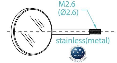 Mouth Mirror, Autoclavable Handle, Simple Stem, Green, D-Mhs-04 - Osung USA