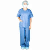 DUKAL SCRUB SHIRTS. SCRUB SHIRT, COVERSOFT, SMALL, DISPOSABLE, NON-STERILE, BLUE, 10/BG, 5BG/CS. SCRUB SHIRT BLU SM NS10/BG 5BG/CS, CASE