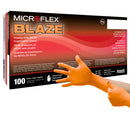 Microflex® Blaze® Nitrile Exam Glove, Extra Large, Orange, 100/BX