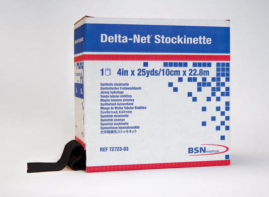 Delta-Net® Black Stockinette, 4 Inch X 25 Yard, 2/Cs