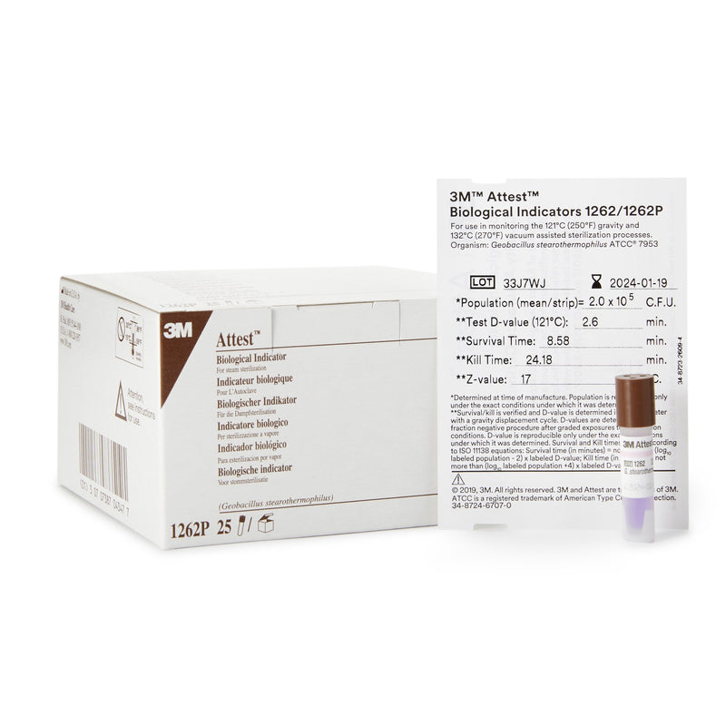 3M™ ATTEST™ STERILIZATION BIOLOGICAL INDICATOR VIAL, SOLD AS 100/CASE SOLVENTUM 1262P