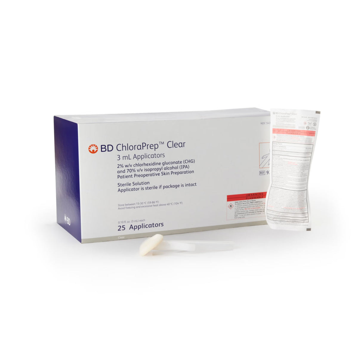 APPLICATOR, CHLORAPREP NEW LABEL CLR 3ML (25/CT 4CT/CS), 100/CS