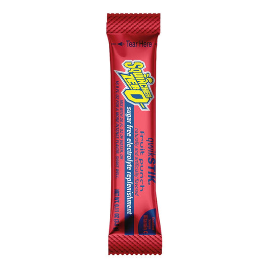 Sqwincher® Quik Stik® Zero Fruit Punch Electrolyte Replenishment Drink Mix, 500/Cs