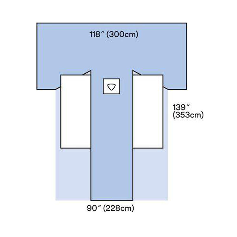 1 PIECE HIP DRAPE, SIDE POUCHES, 118" X 138", 8/BX, 2BX/CS, SOLD AS CASE SOLVENTUM 1