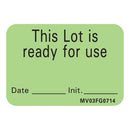 MedVision® "This Lot is Ready for Use" Write-On Label, 1.438 x 1 Inch, 1/RL