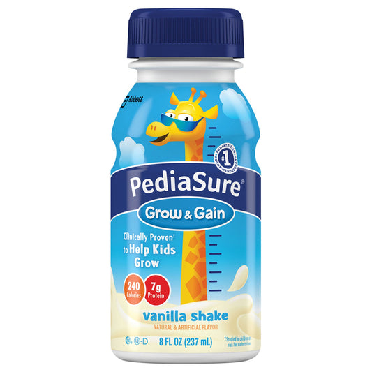 Pediasure® Grow & Gain Vanilla Shake, 8-Ounce Bottle, 24/Cs
