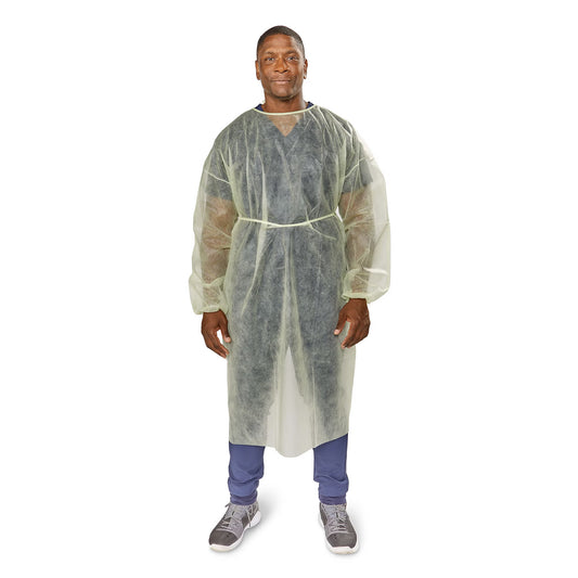 McKesson Nonrated Isolation Gowns, Yellow, Extra Large, 100/CS
