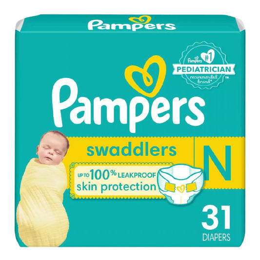 Pampers® Swaddlers Baby Diapers, Size 0, 4/CS