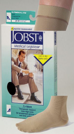 Jobst® Compression Socks, Large, White, 1/PR
