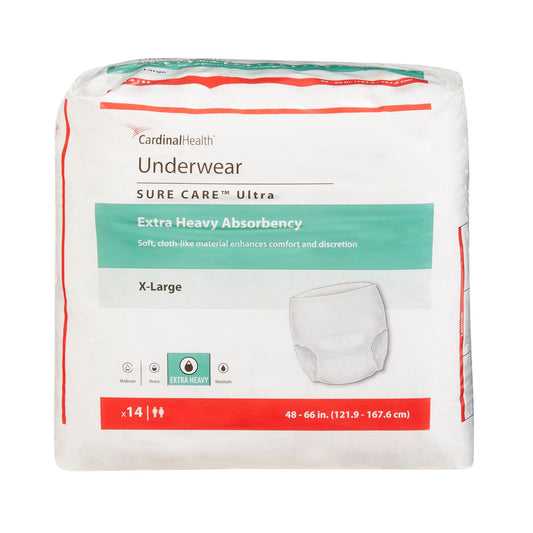 Sure Care™ Ultra Extra Heavy Absorbent Underwear, Extra Large, 56/Cs