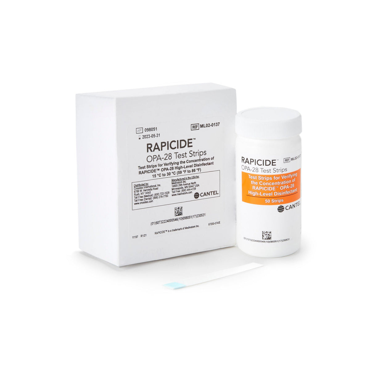 Rapicide Opa-28 Test Strips For Verifying Concentration Of Rapicide Disinfectant, 1/Bt