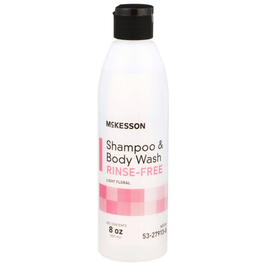 McKesson Rinse-Free Shampoo and Body Wash, 8 oz Bottle, 48/CS