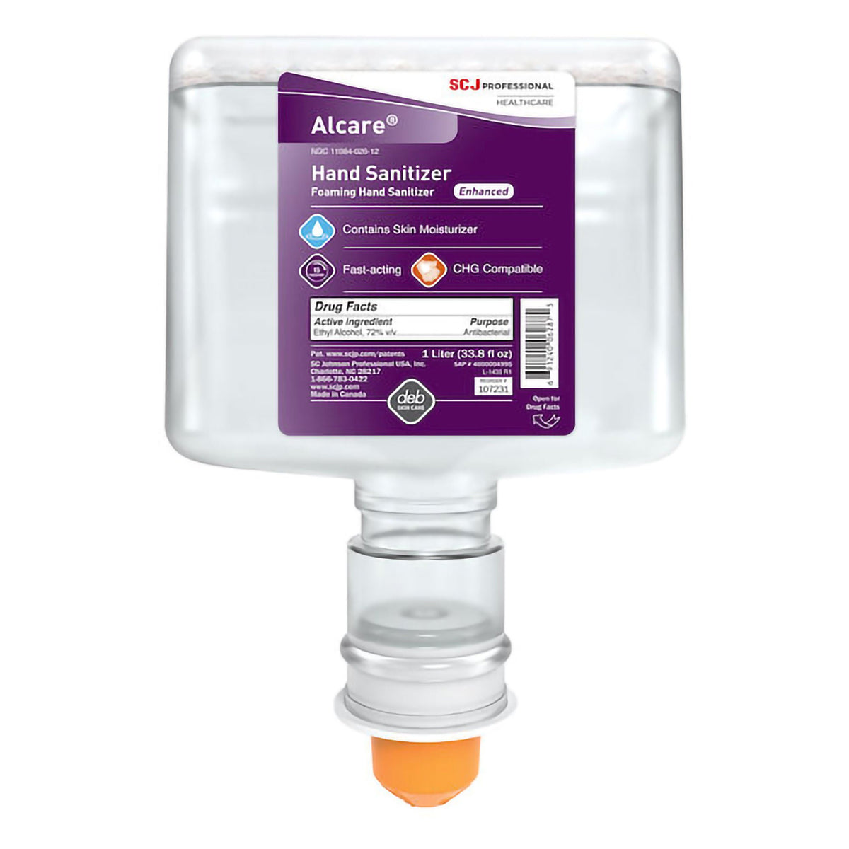 Sanitizer, Alcare Enhanced Foam 1L (3/Cs), 3/Cs
