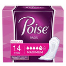 POISE® BLADDER CONTROL PADS FOR WOMEN, HEAVY ABSORBENCY, 3 X 11 INCH, SOLD AS 14/PACK KIMBERLY 19568