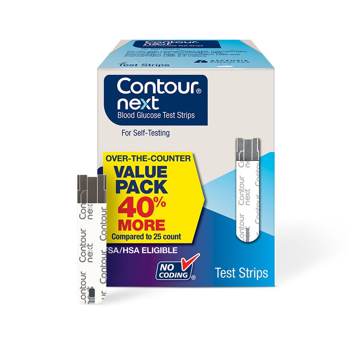 Contour® Next Blood Glucose Test Strips, 1200/Cs