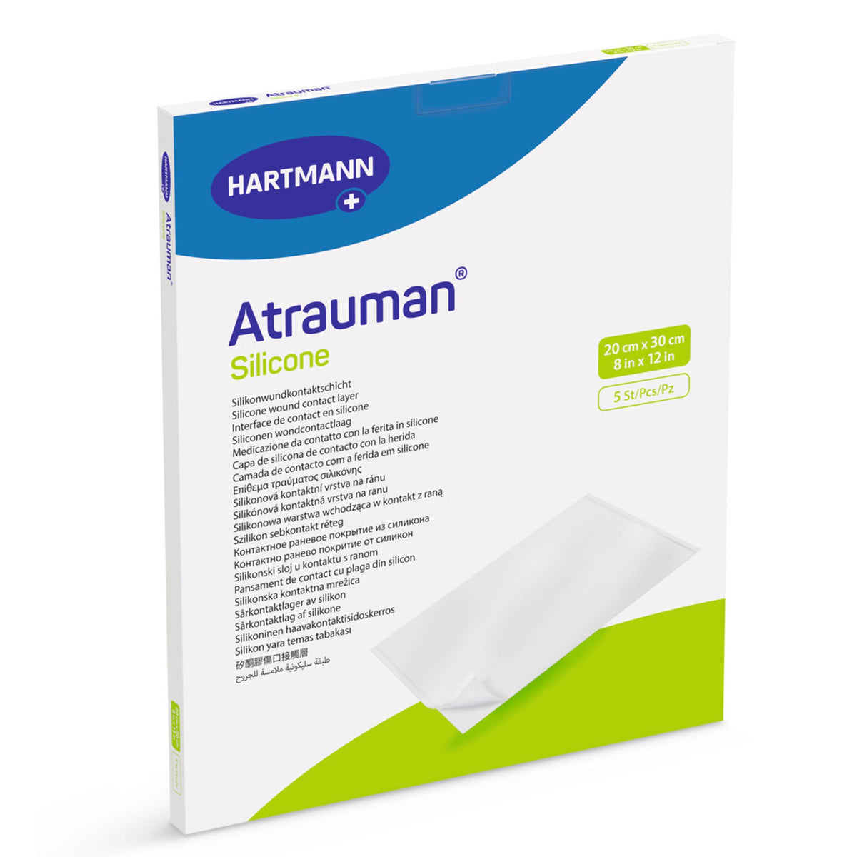 Atrauman® Silicone Sterile Wound Contact Layer Dressing, 8 X 12 Inch, 5/BX