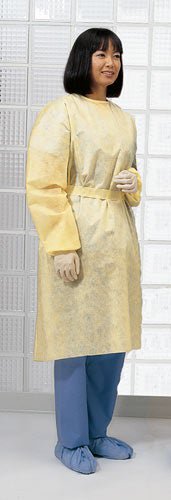 Cardinal Health™ Protective Procedure Gown, One Size Fits Most, Yellow, 10/CS
