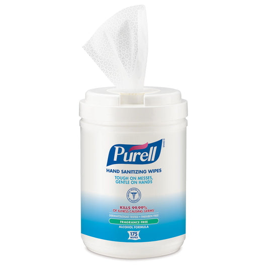 Purell® Hand Sanitizing Wipes, Ethyl Alcohol Wipe Canister, 1/Cn