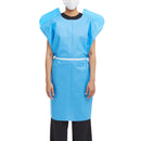McKesson Patient Exam Gown, One Size Fits Most, Blue, 50/CS