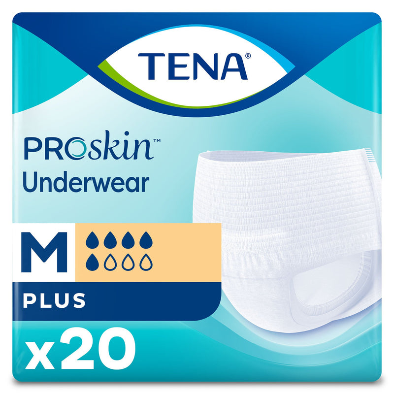TENA® PROSKIN™ PLUS FULLY BREATHABLE ABSORBENT UNDERWEAR, MEDIUM, SOLD AS 20/PACK ESSITY 72632