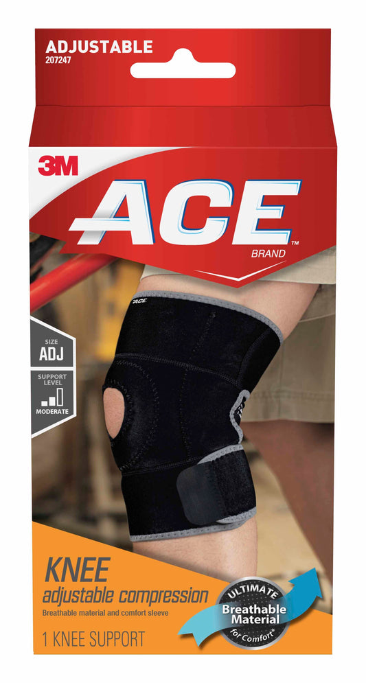 3M™ Ace™ Neoprene Open-Patella Compression Knee Support, One Size Fits Most, 1/Ea