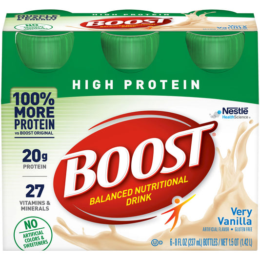 Boost® High Protein Vanilla Complete Nutritional Drink, 8 oz. Bottle, 24/CS