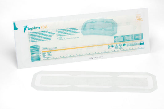 3M™ Tegaderm™ Transparent Film Dressing with Pad, 3-1/2 x 13-3/4 Inch, 25/BX