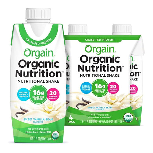 Orgain® Organic Nutrition™ Vanilla Nutritional Shake, 11-ounce carton, 12/CS