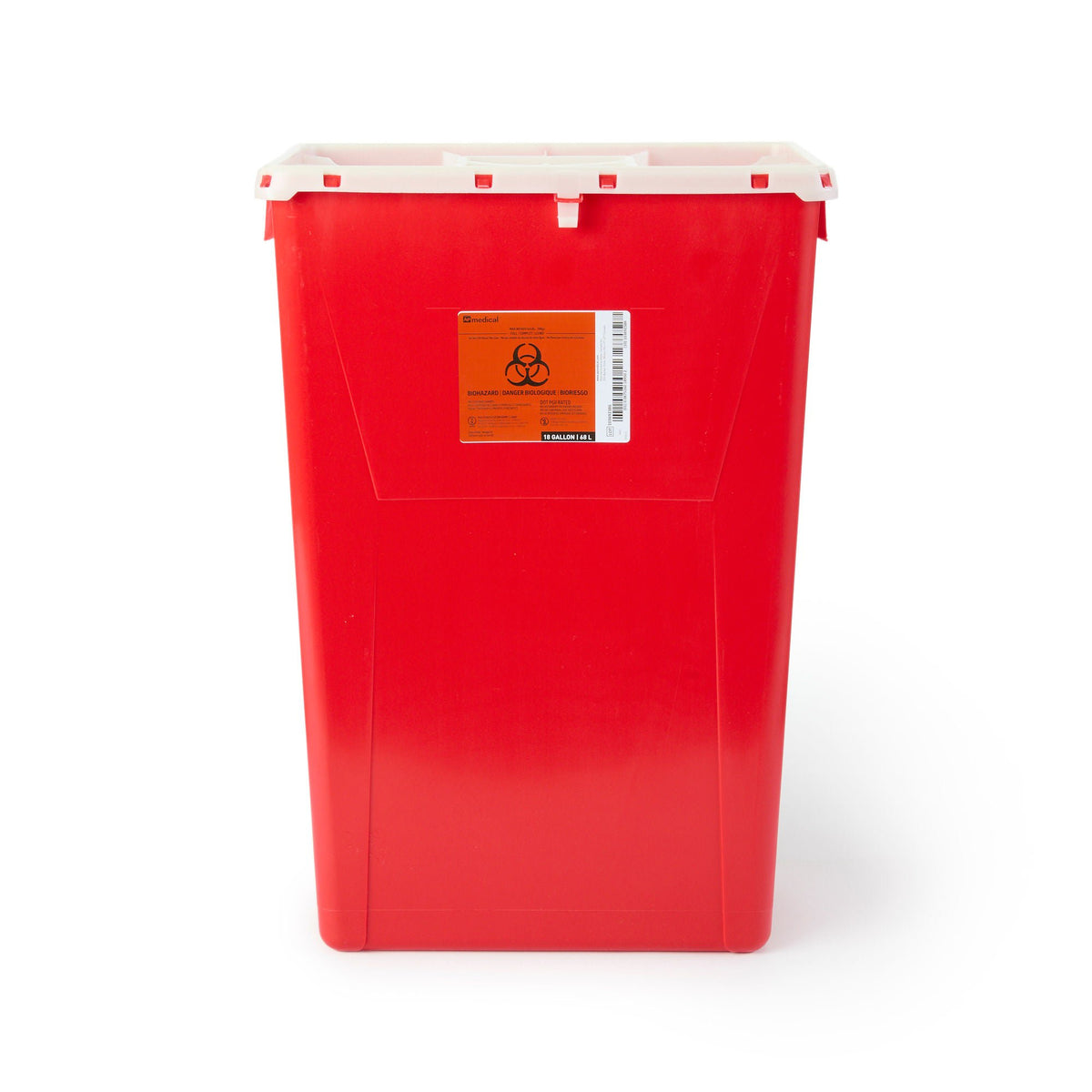 AP Medical Sharps Container, 18 Gallon, 17.3 x 13 x 24.8 Inch, 7/CS