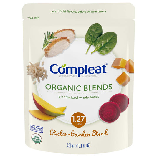 Compleat® Organic Blends Chicken-Garden Blenderized Whole Foods, 10.1 oz. Pouch, 24/CS