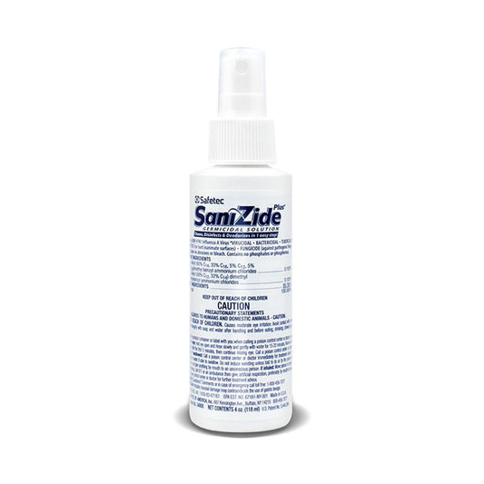 Sanizide Plus® Surface Disinfectant Cleaner, 4-Ounce Bottle, 24/Cs