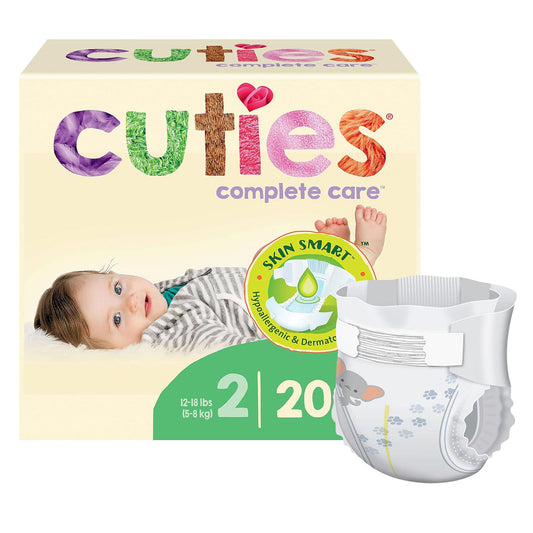 Cuties® Complete Care Diapers, Size 2, 200/CS